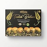 Baklavacı Çelebioğulları Turkish Pistachio Baklava – 500g (1.1 lb) Handmade Traditional Pastry – 26% Pistachio – No Glucose Syrup – Halal – Mediterranean Dessert Gift Box