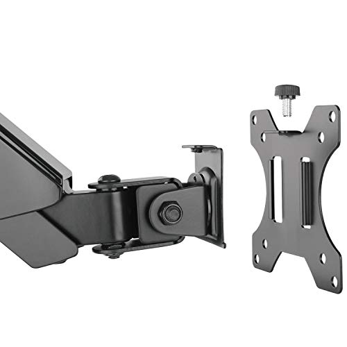 WALI GSDM003 Premium Triple LCD Monitor Desk Mount Fully Adjustable Gas Spring Stand for Display up to 27 inch, 15.4lbs Weight Capacity, Triple Arm, Black