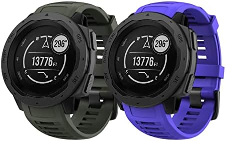 NotoCity for Garmin Instinct Band, Soft Silicone Replacement Watch Strap Compatible with Garmin Instinct 2/ Solar/Tactical