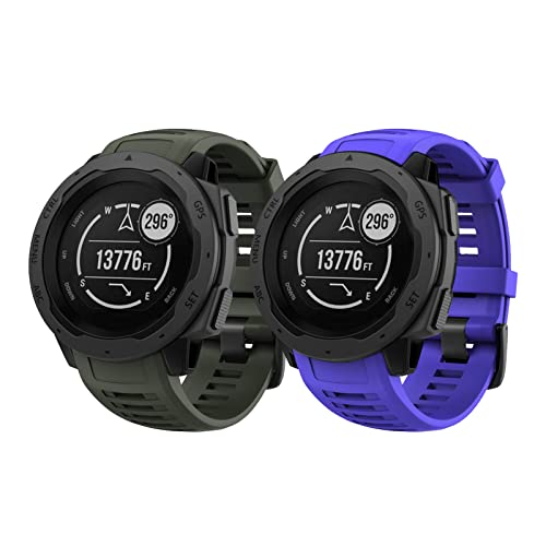 Notocity For Garmin Instinct Band, Soft Silicone Replacement Watch Strap Compatible With Garmin Instinct 2/ Solar/Tactical #TOP4