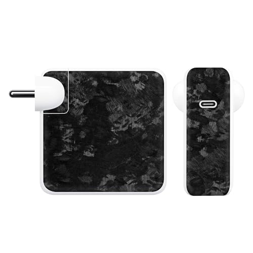 Image of Capes India Protective Adapter Skin Cover Compatible with MacBook Adapter 67W| Not a Case | Vinyl Skin Sticker (Forged Carbon)