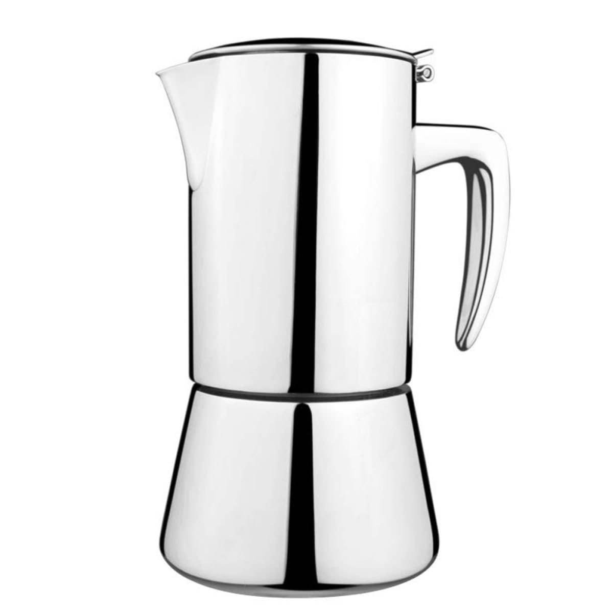 Caffettiera Espresso in Acciaio Inox 304, Manico Anti Scottatura