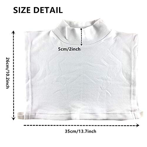 White Black Womens Fake Collars Mock Turtleneck Dickies Faux Turtleneck Blouse Dickiey Half Shirts,2 Pieces #TOP4