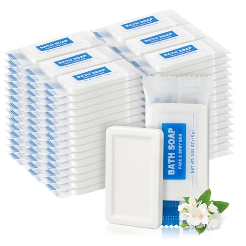HAIFOTRVA 10 Pack Mini Travel Size Bar Soap Bulk 0.53 oz/15 grams Individually Wrapped Small Disposable Hotel Soap Bars Toiletries for Church Homeless Gifts Bathroom Guest