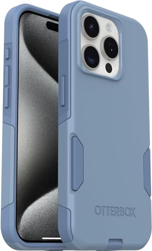 OtterBox iPhone 15 Pro (Only) - Commuter Series Case - Crisp Denim (Blue) - Slim & Tough - Pocket-Friendly - with Port Protection - Non-Retail Packaging - image 1