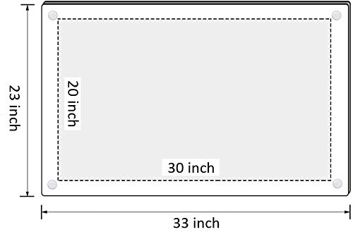 Distinctandunique DAU5532503 20 Inch X 30 Inch Clear Acrylic Wall Mount Floating Frameless Picture Frame Double Panel Plexiglass Display With Metal Standoff For Photos Artwork Posters Paintings thumb #1
