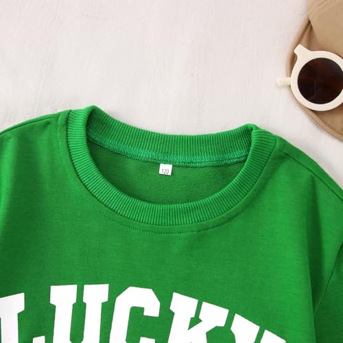 Pull trèfle irlandais St Patrick Day pour enfants garçons et filles