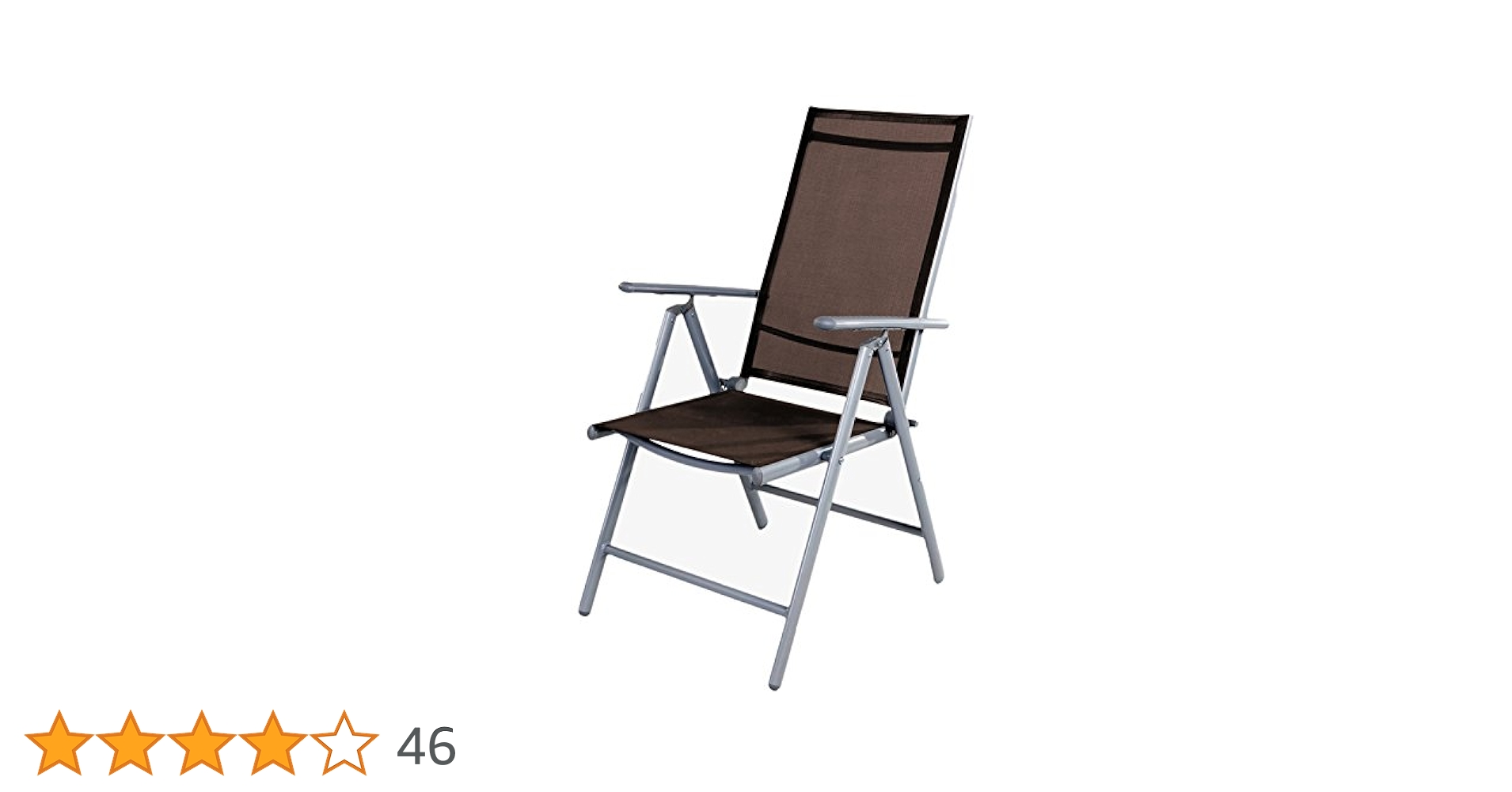 Sedia Pieghevole Da Giardino - Schienale Regolabile 7 Posizioni | Alluminio E Tessuto