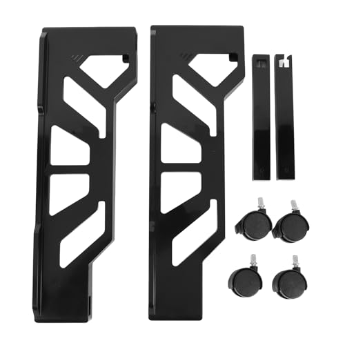 Soporte Móvil Ajustable para CPU, Soporte para Torre de PC de ABS con 4 Ruedas con Freno, Ancho de 20 a 28 cm, Capacidad de 32 kg, Barandillas Protectoras para Casos de Computadora de Escritorio para Oficina en Casa miniatura 5