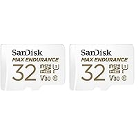 SanDisk MAX ENDURANCE Video Monitoring for Dashcams & Home Monitoring 32 GB microSDHC