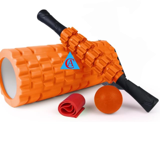 CA 4 in1 Foam Roller Set, Trigger Point Foam Roller, Massage Roller Stick, Massage Ball, Resistance Band for Deep Muscle Massage Pilates Yoga,Fitness Exercise for Whole Body Release Combo Multicolour (B0D9KN81NH) Amazon Price History, Amazon Price Tracker