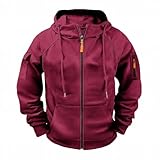 Sudadera Hombre con Capucha Cremallera Sudaderas Hombres Deportivas Running Chaqueta Sweatshirt con Bolsillo Manga Larga Streetwear Casual Abrigo Entretiempo Holgados Hoodie Moda Otoño Invierno
