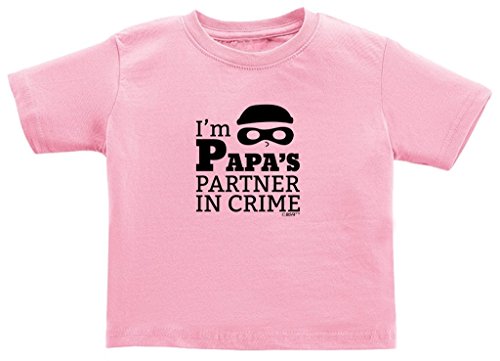 Gift from Grandpa I'm Papa's Partner in Crime Toddler T-Shirt 2T Pink