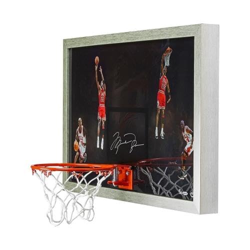 Michael Jordan Signed Autographed Shadowbox Backboard 