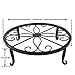 TYZ Metal Plant Stand Set of 3, Black, 9.4 Inch Diameter, 50 lb Load Capacity