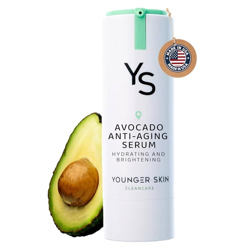 Younger Skin Avocado Anti-Aging Serum - Hydrating, Brightening, Wrinkle Reducer,