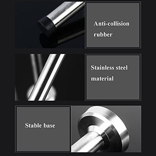 Pacote com 8 batentes de porta, batente de porta de parede cromado prata resistente amortecedor amor