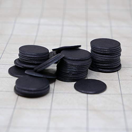 Paquete de 48 fichas negras de cartón para juegos miniatura 2
