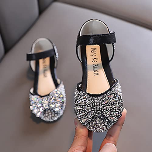 Fashion Spring and Summer Girls Dance Shoes Princess Dress Performance Shoes Pearl Rhinestone Bow Hook Simple3