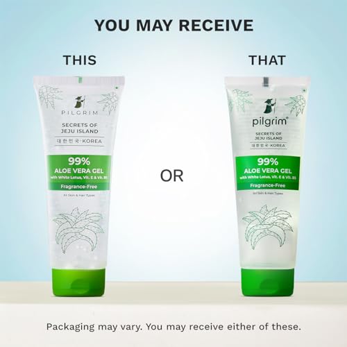 PILGRIM Korean 99% Pure Aloe Vera Gel 200ml with Vitamin E & Vitamin B5 for Face & Hair | Hydrates & Soothes Skin | Conditions & Softens Hair | Free from Parabens, Sulphates, Mineral Oils & Fragrance I For Women and Men - Image 3
