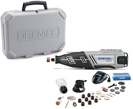 Dremel 8220-2/28 12-Volt Max Cordless Rotary Tool Kit with Battery, Carrying Case, 2 Attachments, 28 Accessories - Ideal for Maximum Performance Cutting, Sanding, Sharpening & Grinding