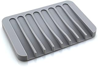 Bathroom Soap Dishes Dish Holder Stand Saver Tray Case for Shower-Silicone Rubber Drainer
