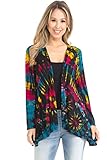 Tie Dye Cardigan (XXL, Black)