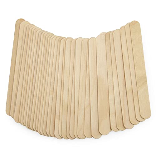 vakly tongue depressors 6 senior pack of 500 non-sterile 6 inch tongue depressor wooden waxing spatulas applicator sticks with smooth edges for wax application medical crafts and more