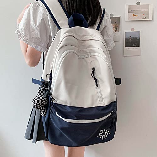 Kawaii Backpack Cute Backpack with Muppet Pendant My Melody Backpack Cute Aesthetic Backpack (blue)4