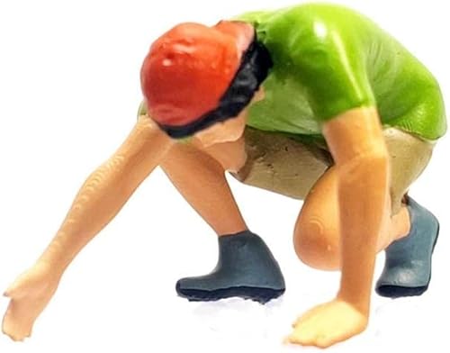 Miniatura 7 de Figura de escalada en roca de resina 164, dioramas, accesorios de película, escenas en miniatura, escena, jardín de hadas, diseño de escala S, tren,