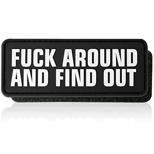XMJY FAFO PVC Patch - 1 Pc Fuck Around and Find Out Patch Funny Tactical Morale Hook and Loop Patch for Backpacks Dog Harnesses Army Vests Hats Helmets