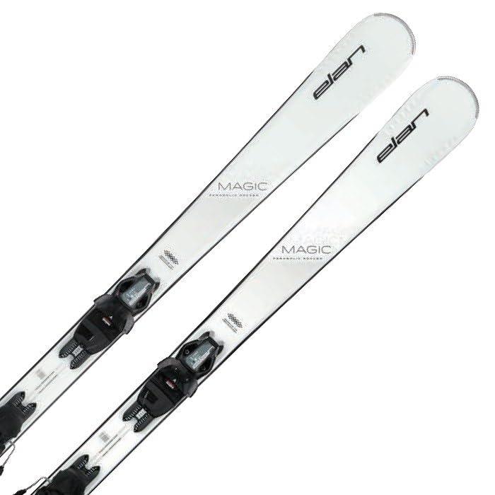Elan Women's skis Snow White with EL9.0 GW Size Adjustable Bindings on Track on skis (146cm)