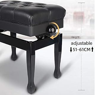 TEmkin Tabouret de Piano Banc de Piano Solo Tabouret de Piano en Bois de Luxe avec Compartiment de Rangement Tabouret de Clavier sans Dossier en Cuir réglable en Hauteur, pour Jouer à la - Les Beatles, Paul McCartney, John Lennon, RIngo Starr, George Harrison TEmkin Tabouret de Piano Banc de Piano Solo Tabouret de Piano en Bois de Luxe avec Compartiment de Rangement Tabouret de Clavier sans Dossier en Cuir réglable en Hauteur, pour Jouer à la – Image 6