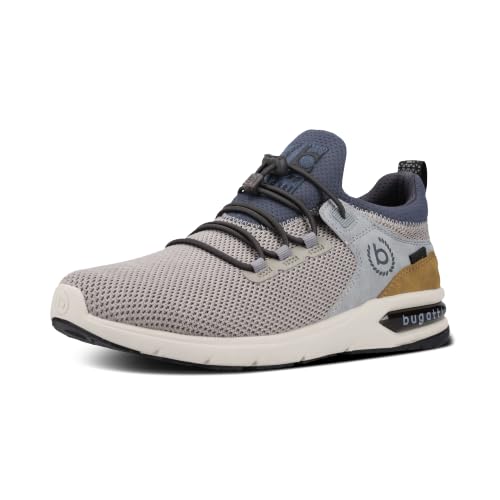 bugatti Herren Halbschuhe Sportliche Schnürer Beige/Dunkelgrau 40 EU – Ansicht 1