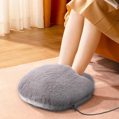 Chauffe-pieds électrique lavable et coussin chauffant réglable pour lit