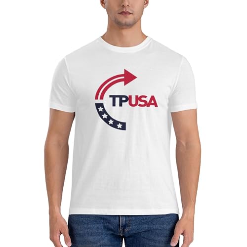 Tpusa Turning Point USA Crew Neck Cotton T-Shirts Classic Fit Black