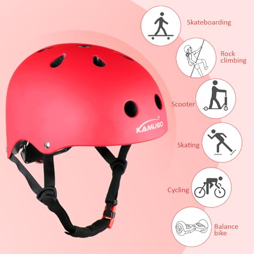 Image of KAMUGO Kids Adjustable Helmet, Suitable for Toddler Kids Ages 3-8 Boys Girls, Multi-Sport Safety Cycling Skating Scooter Helmet