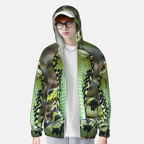 Women's UPF 50+ Sun Protection Hoodie Cobra Snake Sun Shirt Long Sleeve Fishing Shirts for Men Jacket4