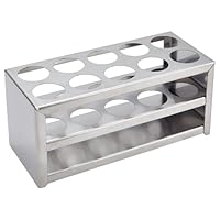 UNICRAFTALE 1 Set 3-Stöckiges Reagenzglashalter 10 Plätze Reagenzglasgestell Reagenzglasständer Edelstahl Röhrchenhalter Laborbedarf Rechteckiger Reagenzglasständer Löcher 30mm Für Klassenzimmerlabor