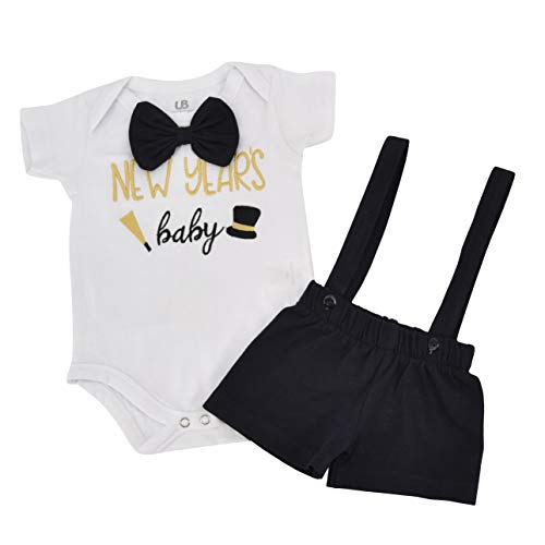 Image of Baby Boys Girls 2pc Outfit Set Short Sleeve Bodysuit with Shorts