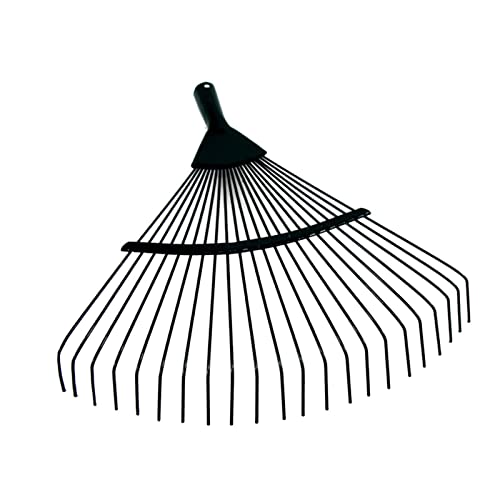 Sharplace Tête de râteau de jardin Tête de râteau à gazon 22 dents Fournitures Tête de râteau à Tête de râteau à feuilles pour toit Feuilles Collecte de, 40cmX40cm