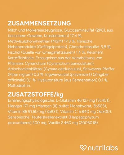 NutriLabs Canicox-HD Gelenktabletten für Hunde 50 Stk. - mit MSM, Chondroitin, Hyaluronsäure, Glucosamin & Teufelskralle - Gesundheitsprodukte für Hunde - Nahrungsergänzungsmittel Hund