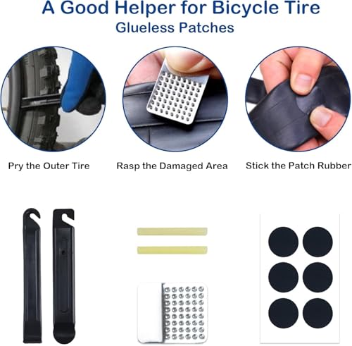 image for NDakter Bike Repair Kit for Flat Tire Repair, Bicycle Tool Kit Set wit