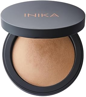 INIKA Organic Buildable Baked Mineral Foundation Compact Powder - Lightweight, Breathable Natural Base with Hydrating Squalane and Magnolia Bark Extract - Natural and Vegan Makeup, Patience, 0.28 oz