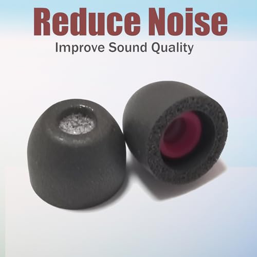 Image of Extra Small Memory Foam Eartips for Sony WF-1000XM5 - Replacement Tips Noise Isolating Fit Charging Case 3 Pairs Black