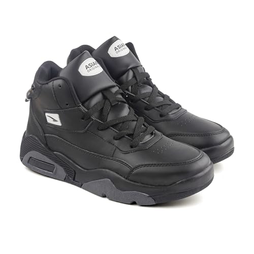 Image of ASIAN Basket-14 Men's Sporty Mid-Top Sneakers with Memory Foam Cushioning | Durable Grip Sole and Athletic Design for Basketball and Casual Wear