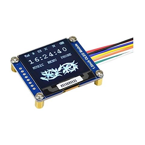 Waveshare 1.5inch OLED Display Module 128x128 Pixels 16-bit Grey Level with Embedded Controller Communicating via SPI or I2C Interface Cover