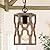 KSANA Farmhouse Wood Pendant Light, Cage Lantern Hanging Light Fixture for Kitchen Island, Foyer, Hallway, Bedroom and Entryway