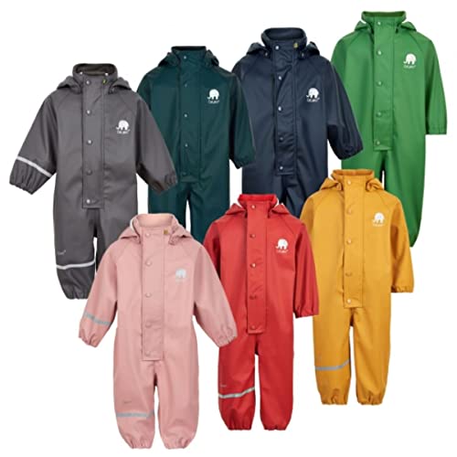 Image of CeLaVi European Kids Rain, Mud and Snow Suit for Boys Girls with Detachable Hood, Waterproof 2 Pcs Rain Set or Onepiece