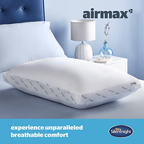 Silentnight Airmax Pillow – Air Mesh Sides Maximising Airflow Preventing Overheating for a Cool Night's Sleep – Machine Washable and Hypoallergenic Bed Pillow, White